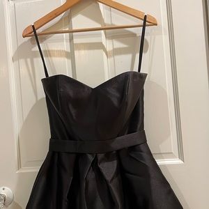 ALFRED SUNG Black Strapless Dress